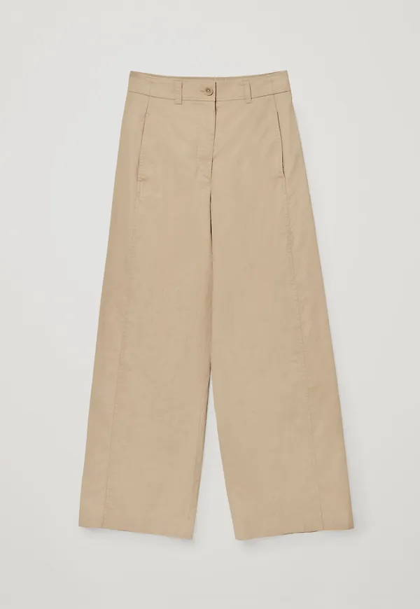 WIDE-LEG LINEN TROUSERS