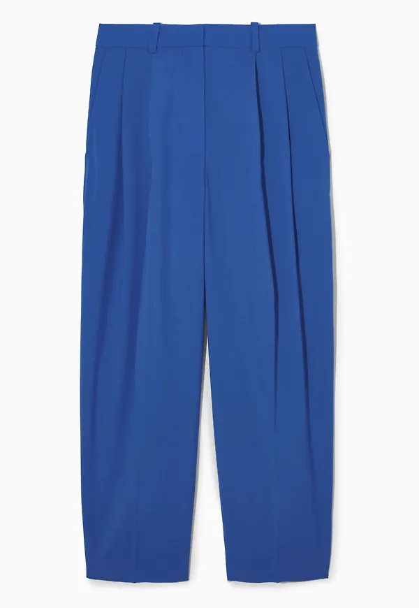 WIDE-LEG PLEATED TROUSERS
