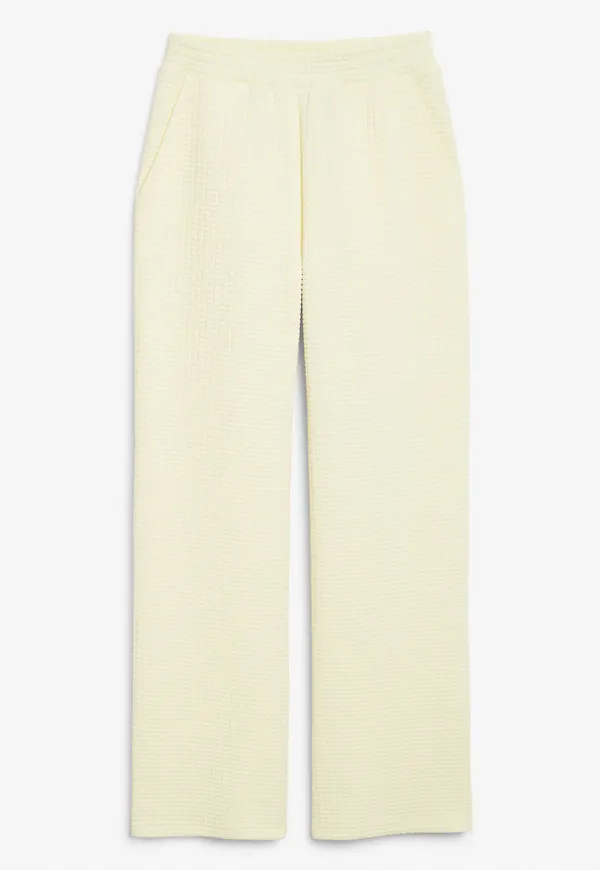 Wide-leg sweatpants - Yellow