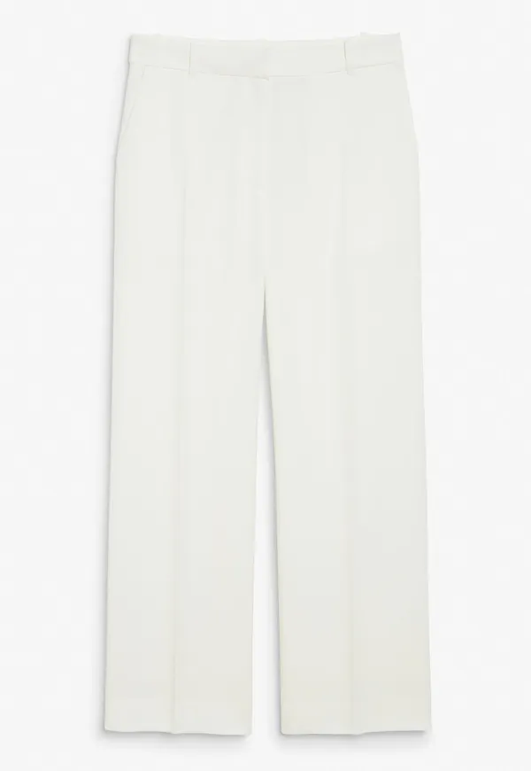 Wide-leg tailored trousers - White