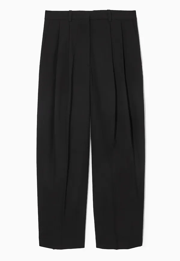 WIDE-LEG TAILORED WOOL TROUSERS