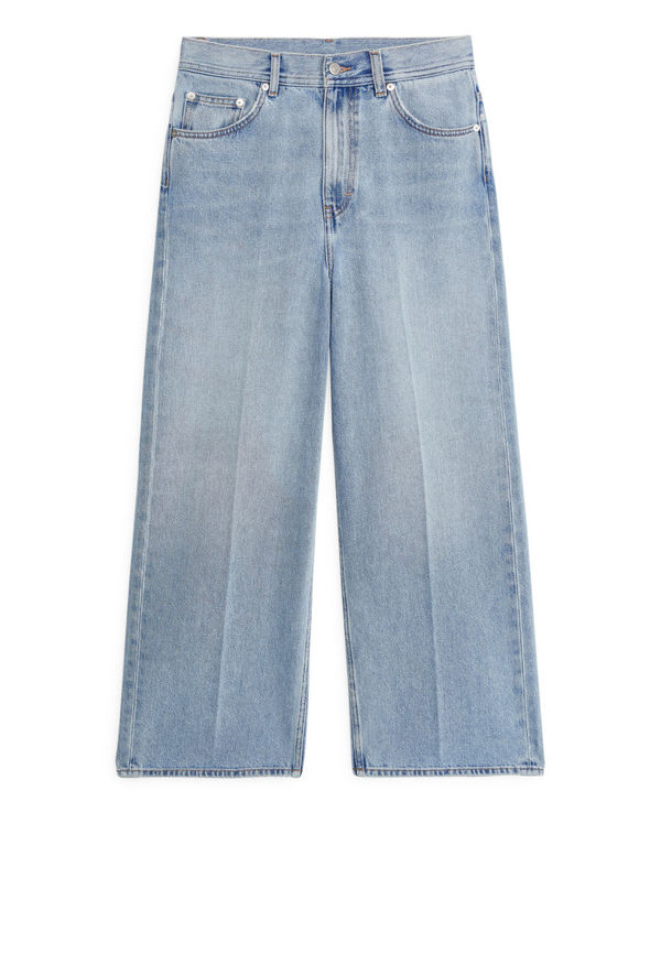 WIDE Cropped Jeans - Blue