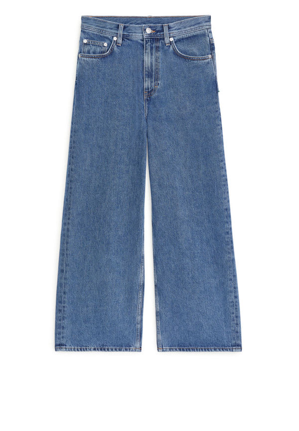 WIDE Cropped Jeans - Blue