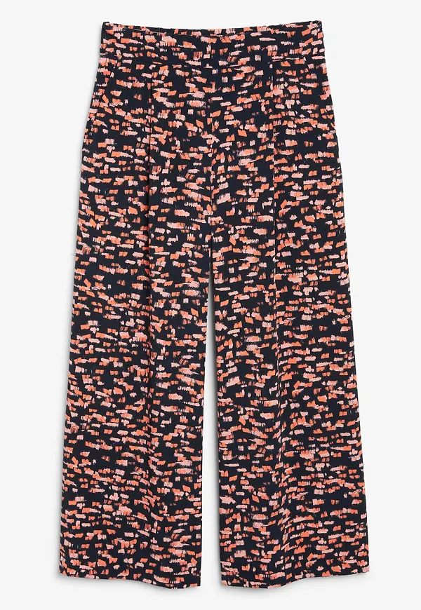 Wide cropped trousers - Orange