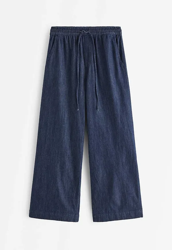 WIDE denimbyxa med elastisk midja