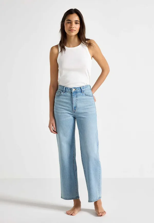 WIDE Hanna cropped jeans med lätt stretch