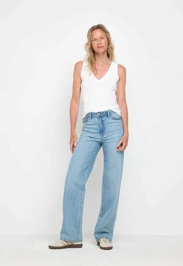 Wide Hanna jeans med lätt stretch