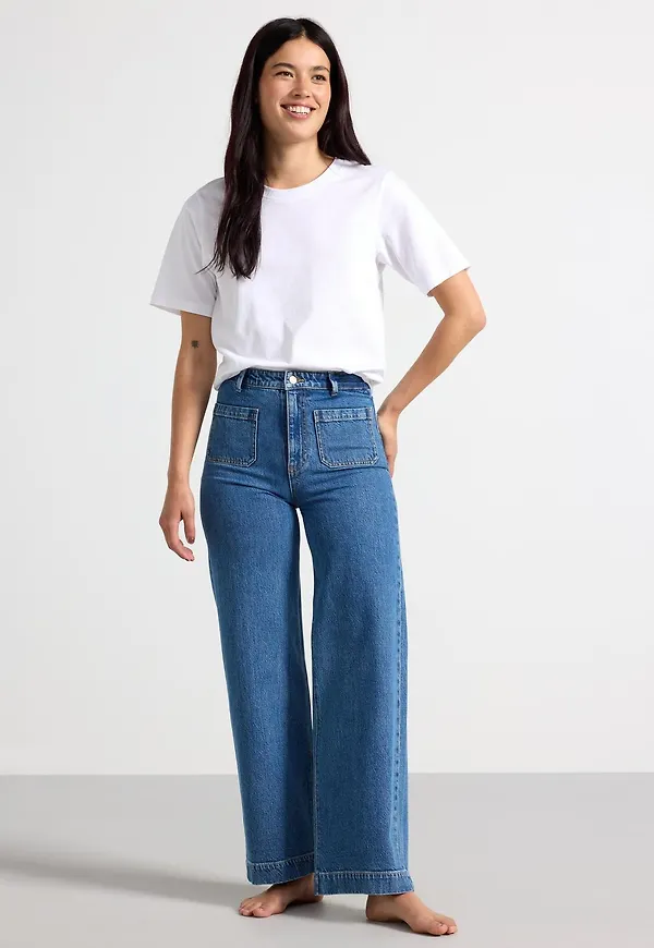 WIDE jeans med hög midja