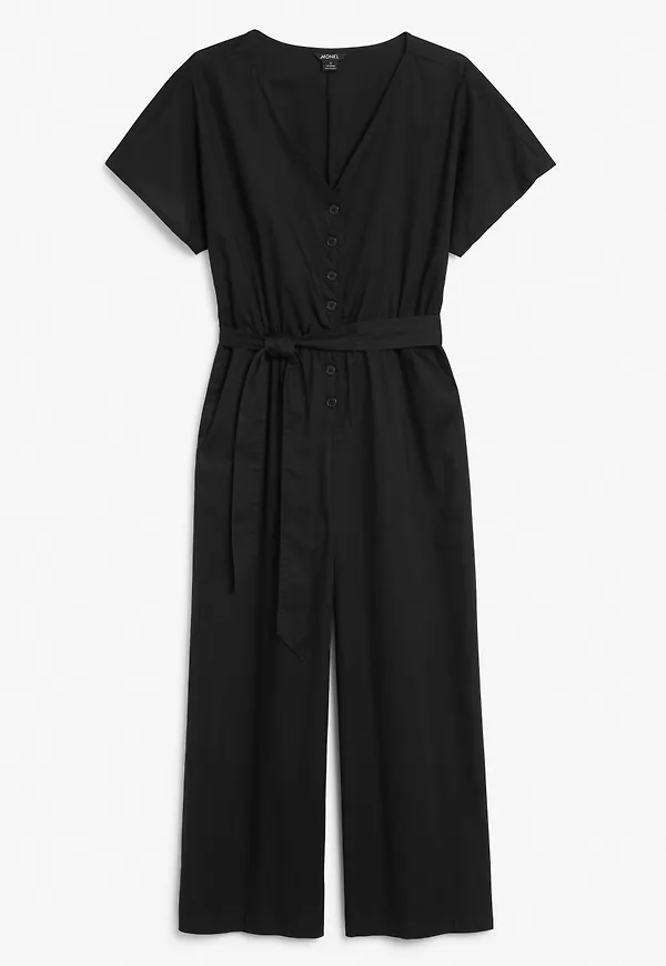 Wide leg jumpsuit - Black