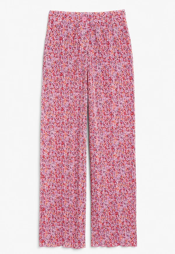 Wide leg pleated trousers - Pink