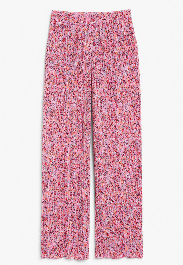 Wide leg pleated trousers - Pink