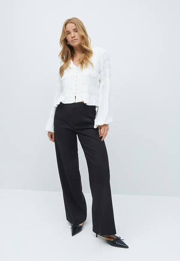 Wide leg suit trousers