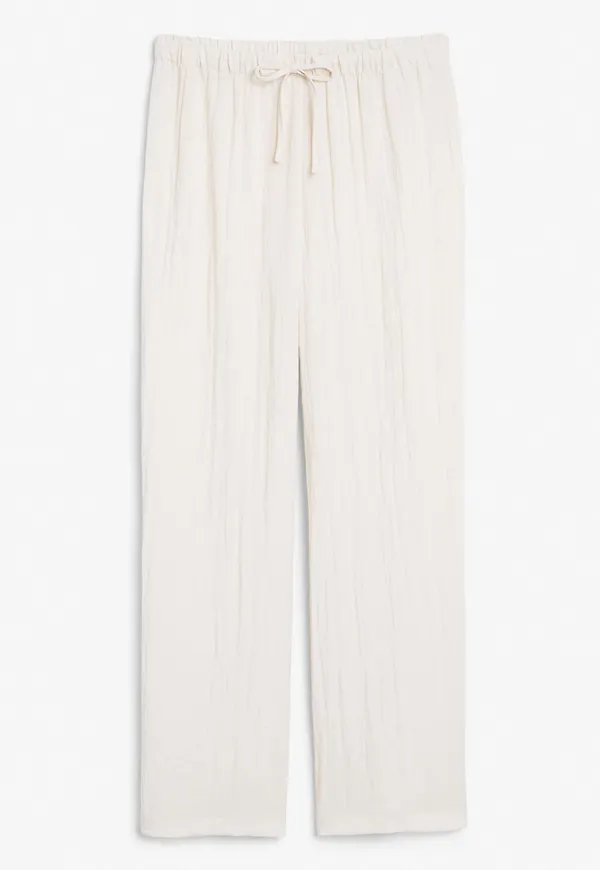 Wide leg trousers - Beige