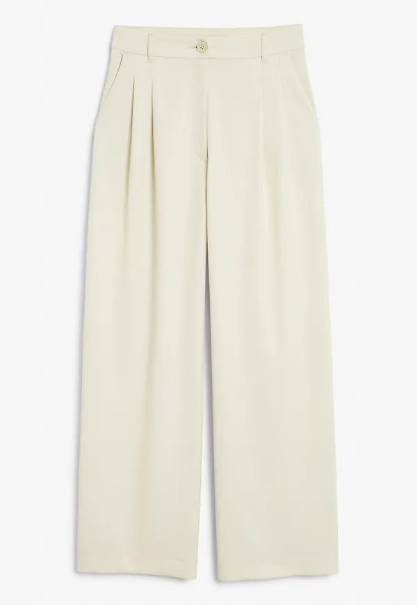Wide leg trousers - Beige