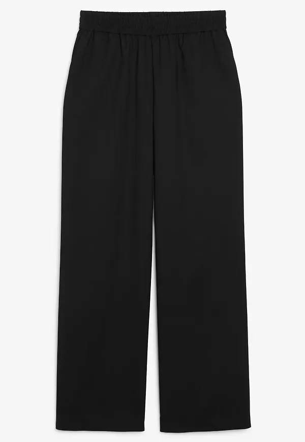 Wide leg trousers - Black