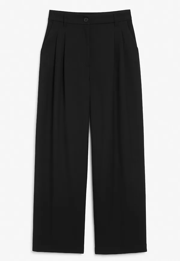 Wide leg trousers - Black
