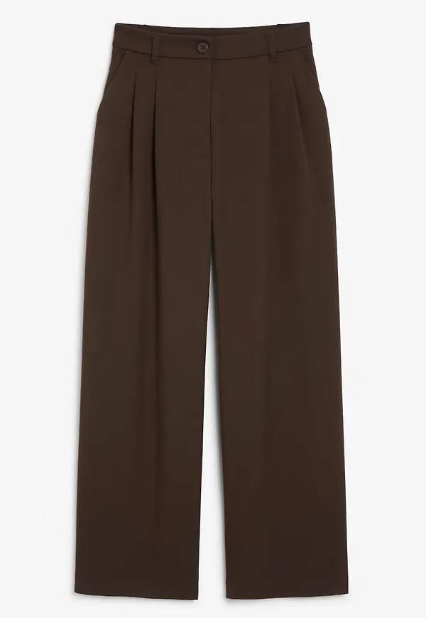 Wide leg trousers - Brown