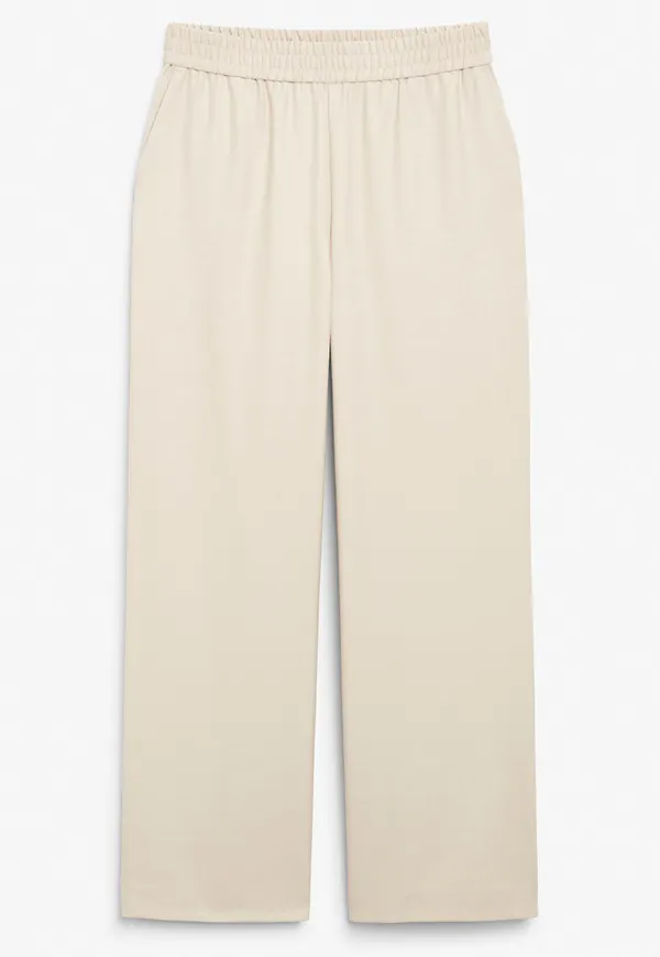 Wide leg trousers - White