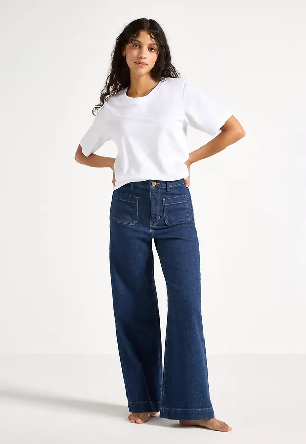 WIDE Paula jeans med kort ben