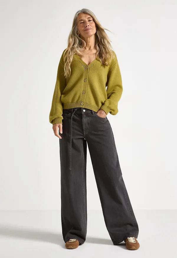WIDE Peggy jeans med medelhög midja