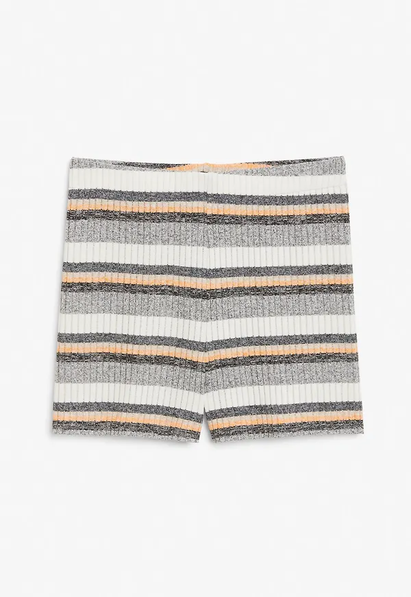 Wide rib shorts - Beige