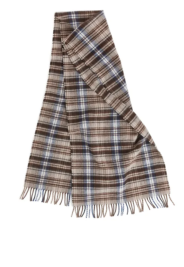 Wide Wool Scarf - Beige