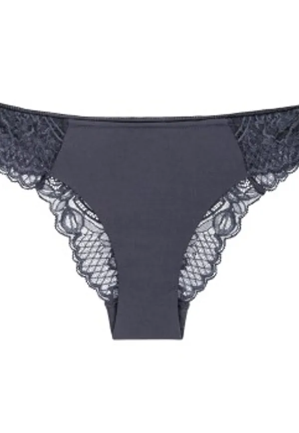 Wild Peony Florale Brazilian Knickers Trosor Mörkgrå 38 Dam