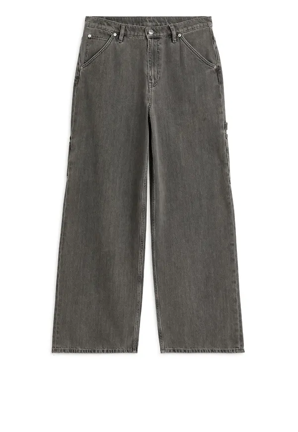WILLOW Loose Jeans - Grey