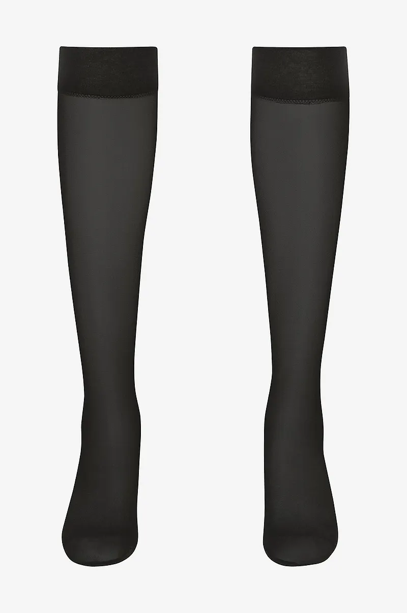 Wolford - Knästrumpor Satin Touch Knee-highs 20 den - Svart