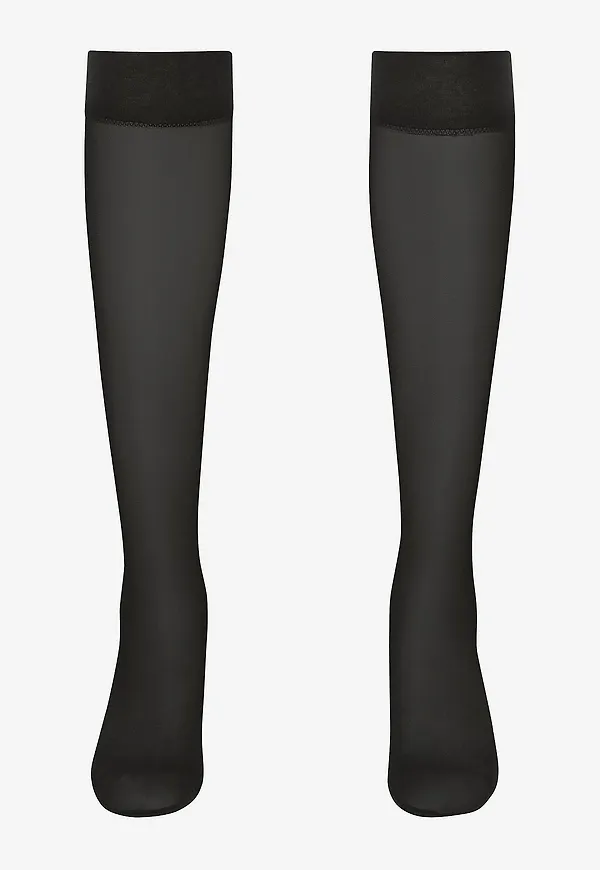 Wolford - Knästrumpor Satin Touch Knee-highs 20 den - Svart