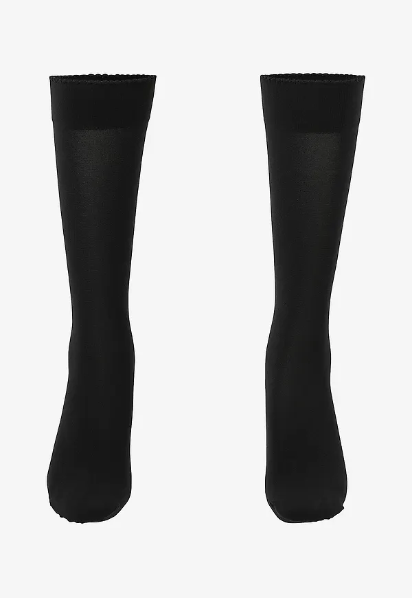 Wolford - Knästrumpor Velvet de Luxe 50 Den - Svart