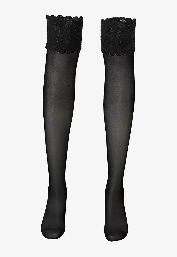 Wolford - Stay-up Satin Touch 20 den - Svart
