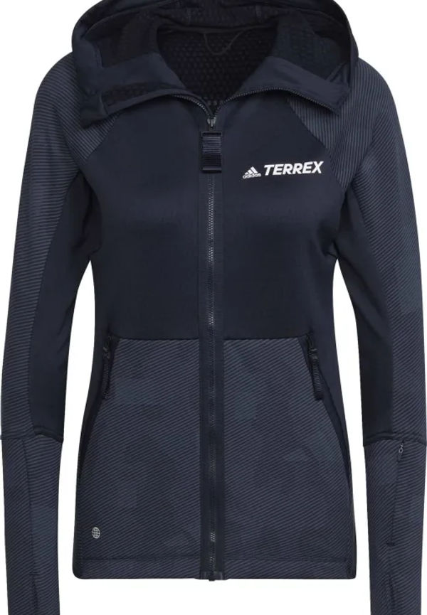 Women's Terrex Tech Flooce Hooded Hiking Fleece Jacket
