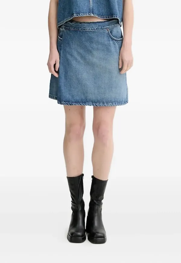 Won Hundred jeanskjol i omlottmodell - Blå