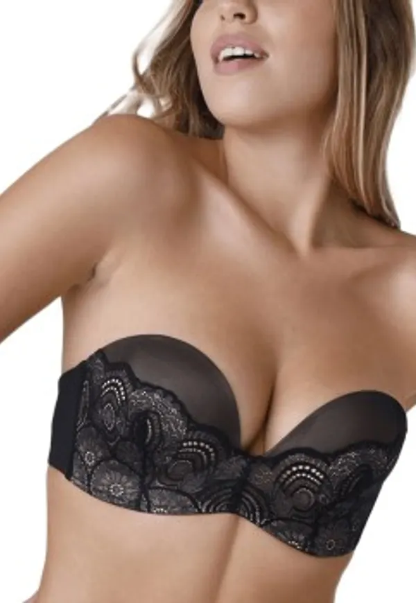 Wonderbra BH Refined Glamour Ultimate Strapless Bra Svart B 70 Dam