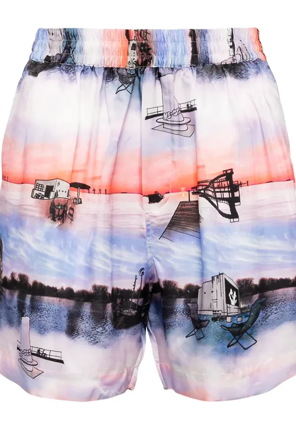 Wood Wood shorts med semestertryck - Rosa