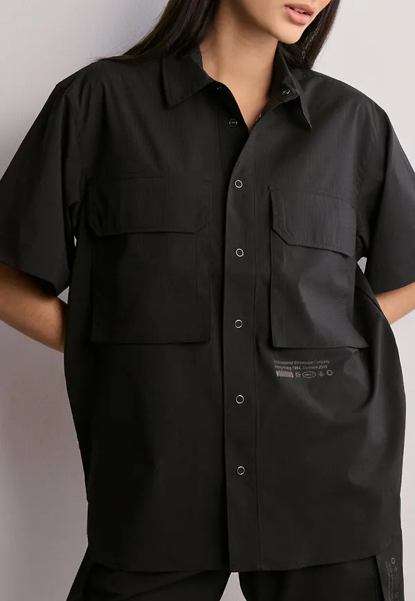 Woodbird - Svart - WBBeth Rib-Tech Cargo Shirts