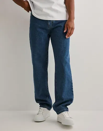 Woodbird Leroy stone Jeans Loose fit jeans Blå