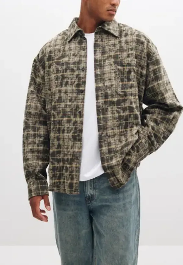 Woodbird Wbjong Wash Check Shirt Overshirts Grön