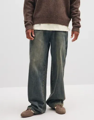 Woodbird Wbyuto Cold Jeans Loose fit jeans Blå