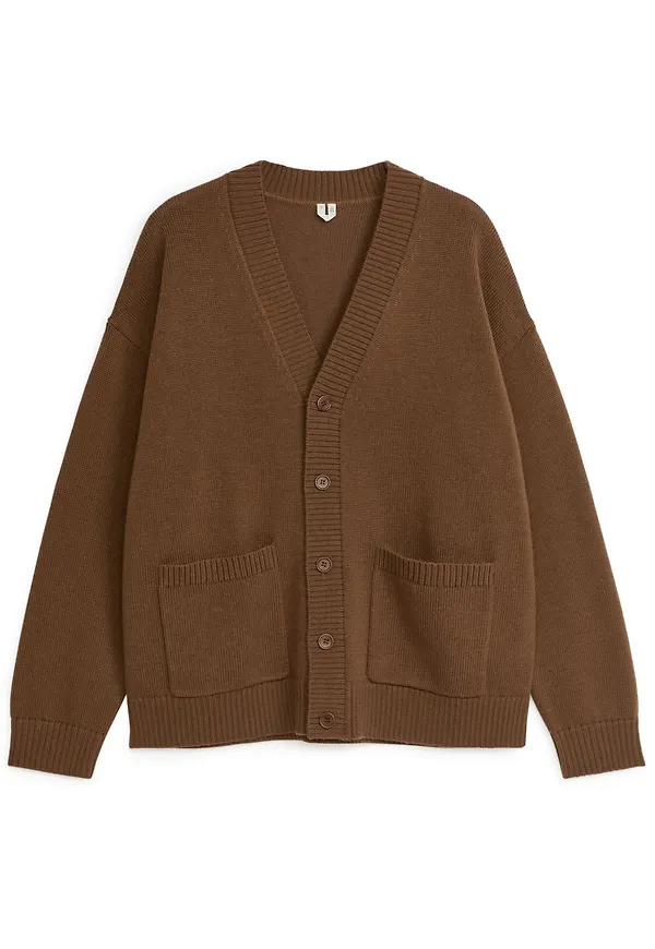 Wool Blend Cardigan - Beige