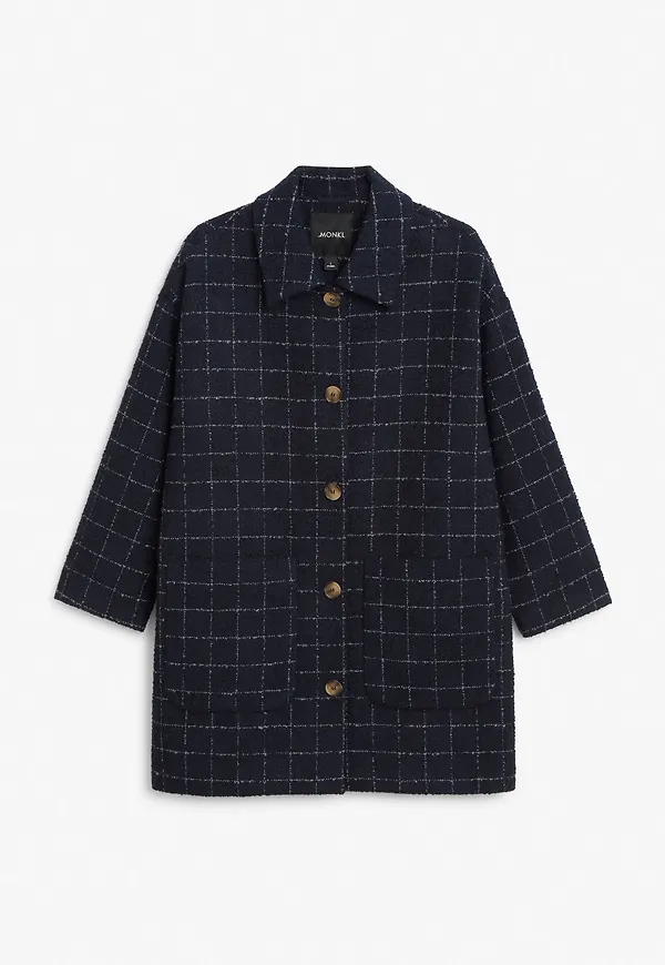 Wool blend coat - Blue