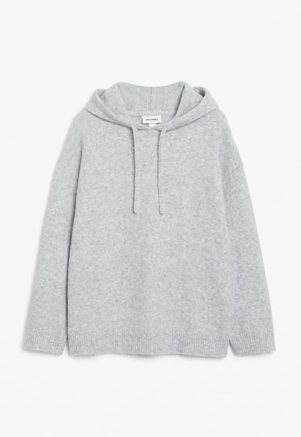Wool blend hoodie - Grey