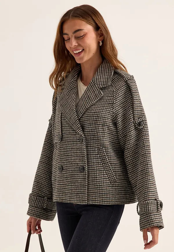 Wool Blend Short Coat