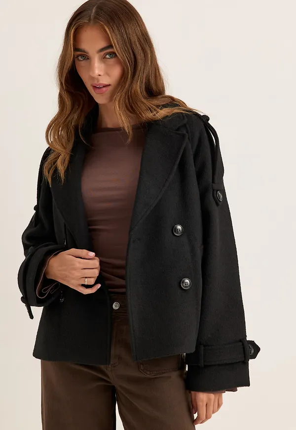 Wool Blend Short Coat