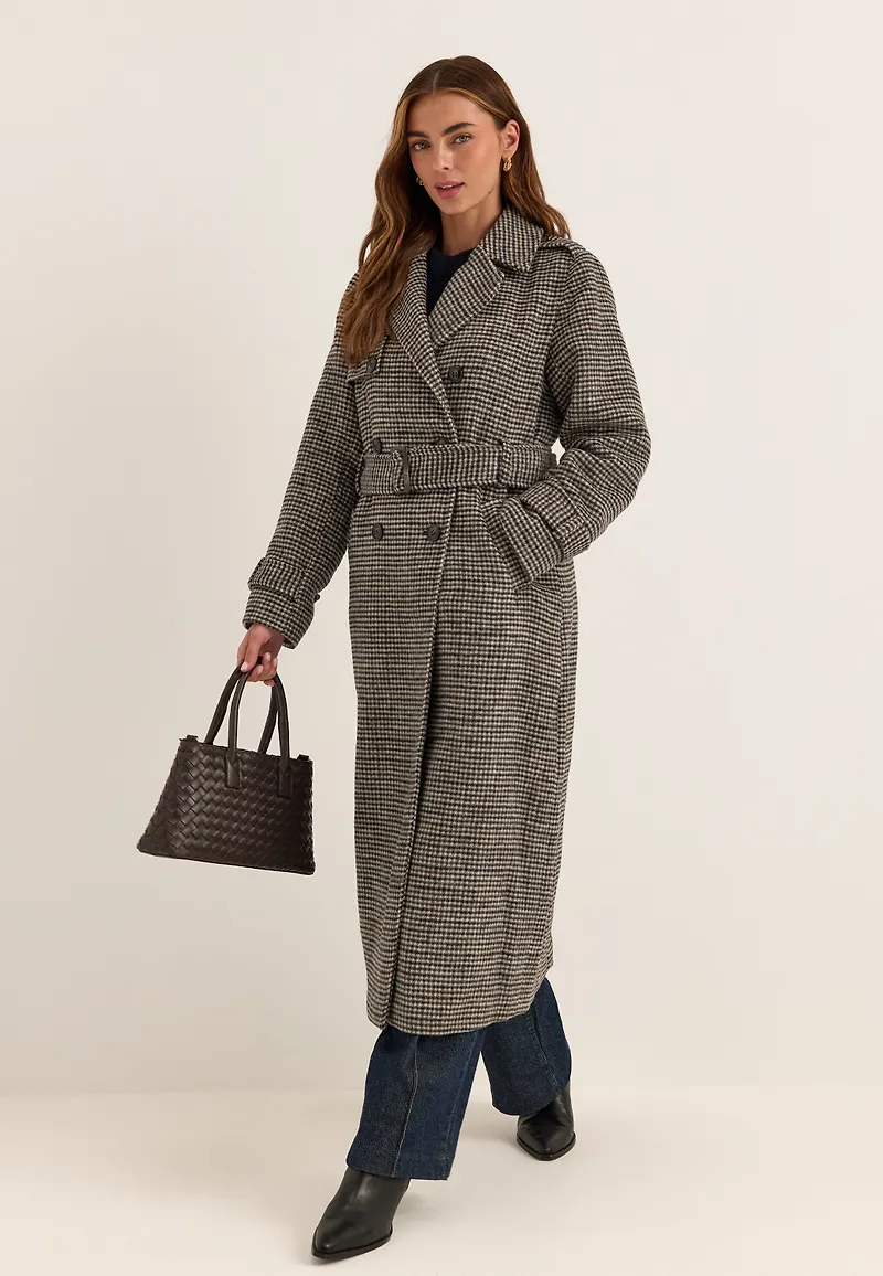 Wool Blend Trench Coat