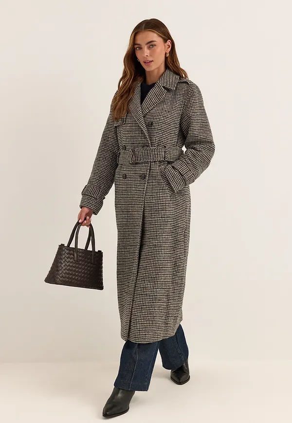 Wool Blend Trench Coat