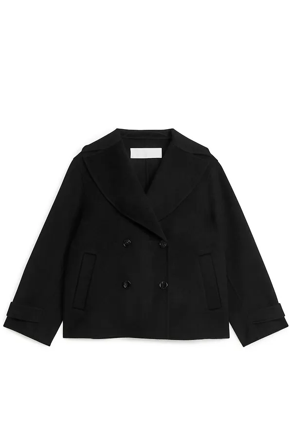 Wool Pea Coat - Black