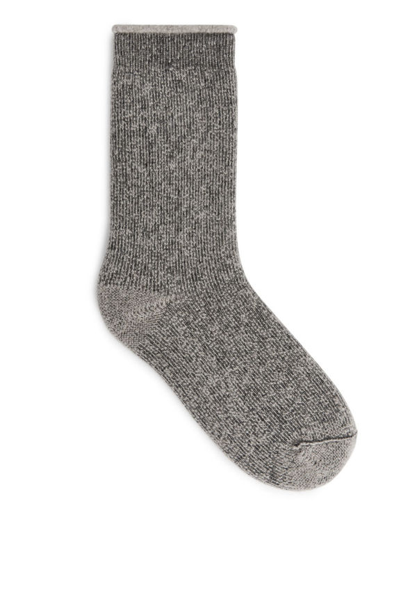 Wool Terry Socks - Beige