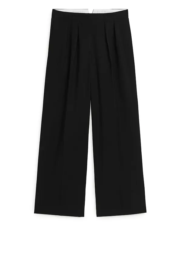 Wool Trousers - Black